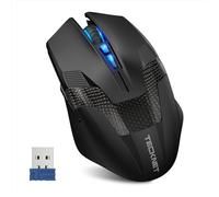 TECKNET Wireless Gaming Mouse, Programmable 2.4G Cordless Optical Mice with Nano Receiver, 8 Buttons, 8000DPI, 6 DPI Adjustment Levels Wireless Mouse for Laptop Desktop PC Gamer