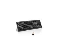 TECKNET Wireless Keyboard for Laptop, 2.4G USB Silent Computer Keyboard with Ergonomic Keys & Adjustable Feet Stand for Desktop, PC, Notebook, Surface