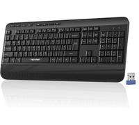 Tecknet Wireless Keyboard: Full-Size With Wrist Rest, 20 Shortcut Keys. Spill-Resistant, 2.4G Silent. For Windows/pc/laptop.