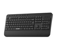 TECKNET Wireless Keyboard with Wrist Rest, 2.4GHz Cordless Silent Keyboards with 20 Shortcut Keys & Spill-Resistant Design, Full-size Ergonomic Keyboard for Computer/Windows/Mac/Laptop/PC