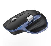 TECKNET Wireless Mouse, Bluetooth Mouse with Thumb Scroll, Rechargeable Mice, Dual Bluetooth 5.3 & 2.4GHz, Ergonomic, 4800DPI Adjustable, Silent Click, Computer Mouse for Windows/Mac OS- Blue