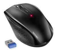 TECKNET PRO Rechargeable Wireless Mouse, 2.4GHz Computer Mouse with USB Nano Receiver, 6400 DPI Cordless Optical USB Mouse, 6 Adjustable Levels Silent Wireless mouse for Laptop/PC/Computer-Black