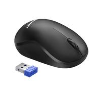 TECKNET Wireless Mouse for Laptop, 2.4GHz USB Computer Mouse, 1200 DPI Optical Mini Portable Cordless Mouse Compatible with PC, Mac and Linux, 18 Months Battery Life (Black)