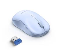 TECKNET Wireless Mouse for Laptop, 2.4GHz USB Computer Mouse, 3200 DPI Optical Mini Portable Cordless Mouse Compatible with PC, Mac and Linux, 18 Months Battery Life (Blue)