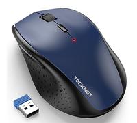TECKNET Wireless Mouse for Laptop, 4800 DPI Optical Computer Mice, Blue