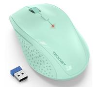 TECKNET Wireless Mouse for Laptop, 4800 DPI Optical Computer Mice, Green