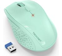 TECKNET Wireless Mouse for Laptop, 4800 DPI Optical Computer Mice, Green | 6-Le