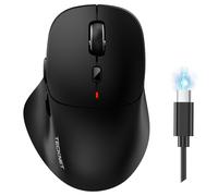 TECKNET Wireless Mouse, Rechargeable Bluetooth Mouse(Tri-Mode: BT 5.0/3.0+2.4G), 4800DPI Adjustable, Ergonomic Cordless Silent Mouse for Laptop, PC,