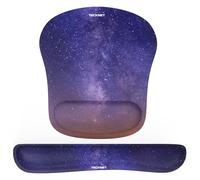 TECKNET Wrist Rest Mat, Keyboard and Mouse Wrist Support Pad Set, Comfortable Memory Foam Mouse Mat with Wrist Cushion Support, Anti-Slip Ergonomic Mouse Pad for Computer Laptop Working Gaming