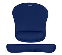 TECKNET Wrist Rest Mat, Keyboard and Mouse Wrist Support Pad Set, Comfortable Memory Foam Mouse Mat with Wrist Cushion Support, Anti-Slip Ergonomic Mouse Pad for Computer Laptop Working Gaming