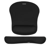 TECKNET Wrist Rest Mat, Keyboard and Mouse Wrist Support Pad Set, Comfortable Memory Foam Mouse Mat with Wrist Cushion Support