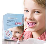 Teckolign Dental Plaque Disclosing Agent, Plague Display Cotton Swab(not Tablets) Indicator, for Kids & Adults, Shows Plaque,Helps Teach Brushing Habits, Dental Care Kits, 20 Count in 1 Pack