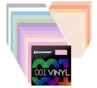 TECKWRAP 001 Pastel Permanent Vinyl Sheets 12" x 12" 32 Pack (Glossy & Matte) 16 Pastel Vinyl Colors for Cups, Decals, DIY Craft Projects Tumblers, Mugs Compatible with Cutting Machines