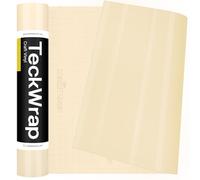 TECKWRAP Beige Permanent Vinyl Roll 12'' x16ft Glossy Cream Adhesive Vinyl