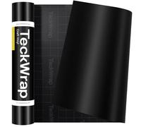 TECKWRAP Black Permanent Vinyl Roll 12'' x16ft Matte Black Adhesive Vinyl