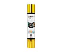 TECKWRAP Chrome Gold Adhesive Vinyl Roll 1ft x 5ft - Permanent Vinyl Gold for Crafts, Signs, Stickers, and Home Décor DIY Projects & Decals