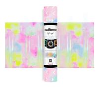 TECKWRAP Holographic Vinyl Glossy Candy Color Adhesive Vinyl for Craft Cutter 12" x 5ft, Pastel