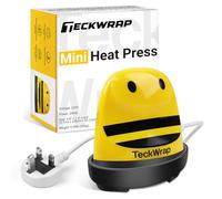 TECKWRAP Mini Heat Press Machine for T Shirts, Compact Heat Press for Iron On Vinyl (HTV), Sublimation Heat Transfer Paper DIY Hats, Shoes, Bags and More