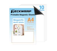 TECKWRAP Printable Magnetic Sheets for Inkjet Printer A4 10 Sheets/Pack | Matte Printable Magnetic Paper for DIY Crafts, Easy to Cut, Magnet Printing Paper Non Adhesive for Photo Fridge