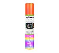 TECKWRAP Reflective Adhesive Vinyl Holographic Craft Vinyl for DIY Craft Cutters, Signs, Scrapbooking, 1ftx5ft, Coral