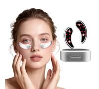 TECKZOON Portable Red Light Therapy Eye Massager, Rechargeable Under-Eye Patches for Dark Circles, Puffiness, Fine Lines & Skin Firming