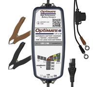 Tecmate Optimate 6 Ampmatic, TM-361, Silver Series: 9-Step 12V 6A Sealed Battery Saving Charger & maintainer, Blue