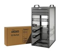 Tecmojo 10 inch 12U 260mm Depth Desktop Network Rack - Mini Server Rack with Side Transparent Panels & Top Handles, Fits 10-Inch IT Equipment, Patch Panels, AV Devices, Home or Office Use, Black