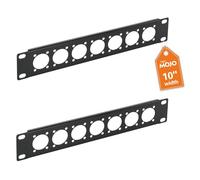 Tecmojo 10inch 1U 7-Port Blank Panel, D-Series Connectors Rack Patch Panel,Compatible with XLR, D-Type HDMI and so on,for 10 inches Server Racks and Cabinets, 2 Pack