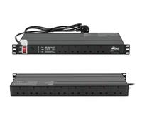 Tecmojo 12 Way 19'' Rack Mount PDU 13A Switched Power distribution Unit, Wall Mountable, With Surge Protection, USB-A & Type-C Charger, Aluminum Alloy 2M Power Cable With UK Plug