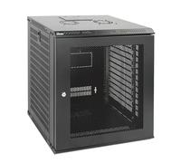 Tecmojo 12U 450mm Depth Wall Mount Server Cabinet IT Network Rack Enclosure Lockable Door and Side Panels Black, Standard Mesh Door, for 19” IT Equipment, A/V Devices, Flat Package