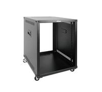 Tecmojo 12U Alloy Steel Mobile Open Frame Server Rack, Square Holes, 19 inch Network Rack for Computer/AV/Data/IT Equipment