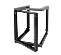 Tecmojo 12U Wall Mount Server Rack, Open Frame Network Rack for 19" Computer/AV/Data/IT/Media Equipment, 24" Depth, 16" Apart Mounting Holes, Swing Gate, Square and Tapped Holes