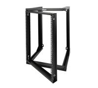 Tecmojo 15U Server Rack, 15U Wall Mount Rack with Swing Gate, 15U Rack for 19inch Computer/AV/Data/IT/Media Equipment, Wall Mount Server Rack with 18inch Depth, Square&Tapped Holes