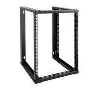 Tecmojo 15U Wall Mount Rack, Wall Mount Network Rack 15.8in Depth, Open Frame Server Rack for 19in IT/AV/Data/Home Equipment, Black