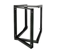 Tecmojo 15U Wall Mount Server Rack, Open Frame Network Rack for 19" Computer/AV/Data/IT/Media Equipment, 24" Depth, 16" Apart Mounting Holes, Swing Gate, Square and Tapped Holes