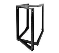 Tecmojo 18U Wall Mount Server Rack, Open Frame Network Rack for 19" Computer/AV/Data/IT/Media Equipment, 24" Depth, 16" Apart Mounting Holes, Swing Gate, Square and Tapped Holes