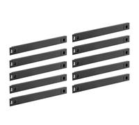 Tecmojo 1U Blank Panel, Solid Rack Blank Panel, Rack Mount Plate for 19in Server Network Rack Enclosure/Cabinet, Toolless Mounting, Black(10pack)