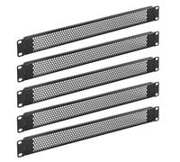 Tecmojo 1U Rack Blank Panel, Vented Rack Mount Plate for 19in Server Network Rack Enclosure/Cabinet, Black,5 Pack