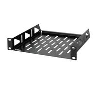 Tecmojo 1U Rack Shelf, 10 inch Universal Rack Mount Shelf, Vented Cantilever Tray for 10 inch Server & Network Cabinets (8in Depth)