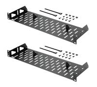 Tecmojo 1U Rack Shelf,19 inch Rack Shelf 6 inch Depth,Rack Mount Shelf with Anti-Slip Stops,Server Rack Shelf and Network Shelf for 19 in Equipments, 55lbs Capacity of Vented 1U Shelf,No Lip(2 Pack)