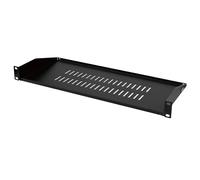 Tecmojo 1U Server Rack Shelf,8 inch Depth Rack Mount Shelf,Vented Cantilever Rack Shelf for 19 inch Server Racks and Network Cabinets,Weight Capacity 44lbs,Black,with Lip.