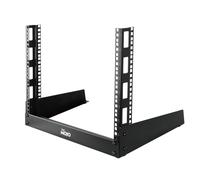 Tecmojo 2 Post 8U Desktop Server Rack Small Open Frame Rack for 19in AV/Data/Audio/Studio Equipment Free Standing Home/Office Rack,Square Hole