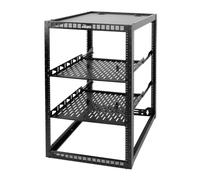 Tecmojo 20U Open Frame Network Rack for IT & AV Gear, AV Rack Floor Standing or Wall Mounted,with 2 PCS 1U Rack Shelves & Mounting Hardware,Network Rack for 19" Networking,Audio and Video Device
