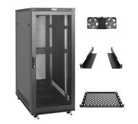 Tecmojo 27U 600 * 800mm 4 Post Free Standing Network Cabinet Data Server Rack, Lockable Mesh Door, with Cantilevel Shelf Casters and feets, Assembled on Pallet
