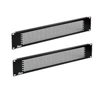 Tecmojo 2U Blank Panel,Rack Mount Plate for 19inch Server Rack,Network Rack,Enclosures and Cabinets,Vented,Black(2 Pack)