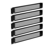 Tecmojo 2U Blank Panel,Rack Mount Plate for 19inch Server Rack,Network Rack,Enclosures and Cabinets,Vented,Black(5 Pack)