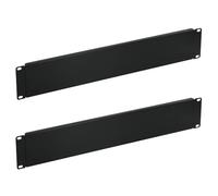 Tecmojo 2U Rack Blank Panel, Solid Rack Mount Plate for 19in Server Network Rack Enclosure/Cabinet, Black,2 Pack