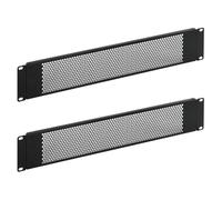 Tecmojo 2U Rack Blank Panel, Vented Rack Mount Plate for 19in Server Network Rack Enclosure/Cabinet, Black,2 Pack