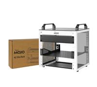 Tecmojo 4U Network Rack, 10 inch Mini Server Rack with 2 Side Translucent Panels & 2 Top Handles, 7.87 inch Deep, for 10 inch IT Equipment & A/V Devices, White