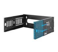 Tecmojo 4U Wall Mount Network Rack, 19" Open Frame Patch Panel Bracket with Adjustable Depth 9.7-15.9 in, Fits Shallow IT Equipments, 110 lbs Capacity, EIA-310 Compliant